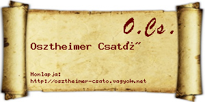 Osztheimer Csató névjegykártya